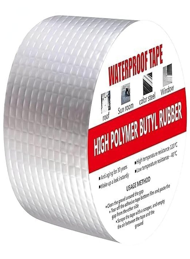 DIVSHANA Adhesive Waterproof tape (2 Inch (5CM*5M) | Super Strong Permanent Repair Roof | Water Leakage Solution Rubber Tape | surface Crack Window Sill Gap Boat Sealing Tank Leak - Image 1